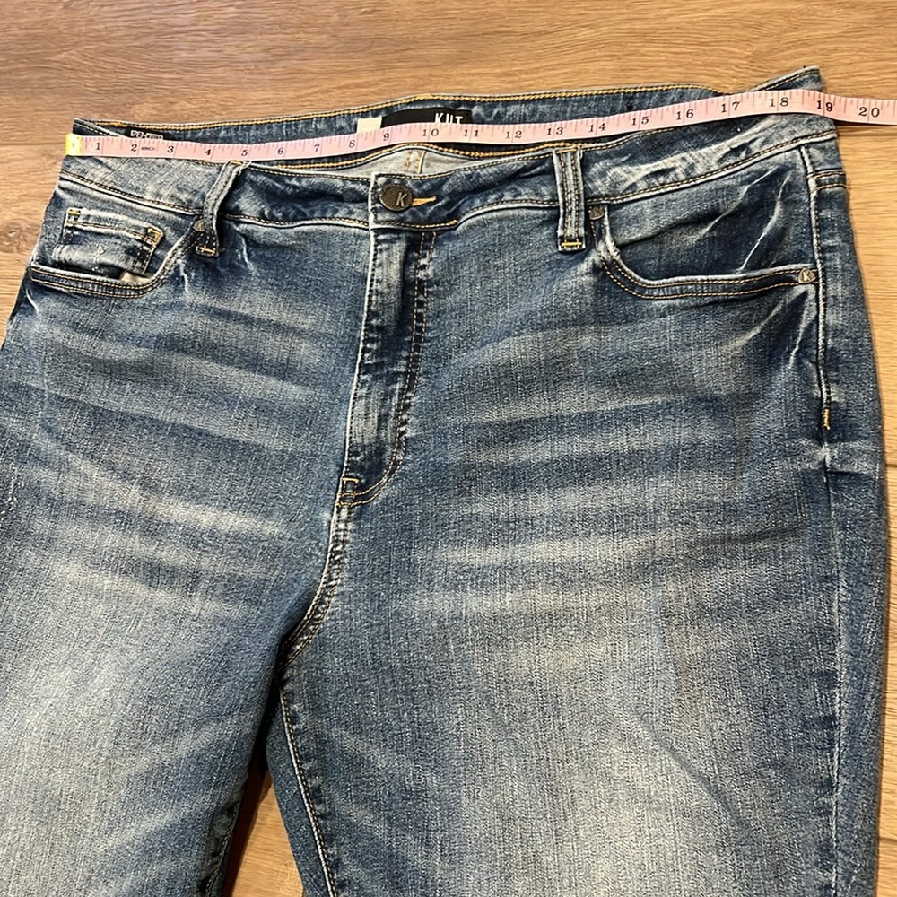 KUT from the Kloth Donna High-Rise Skinny Distressed Ankle Jeans Fray 18W - Picture 9 of 15